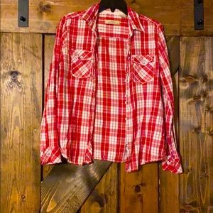 Red/White Button Down